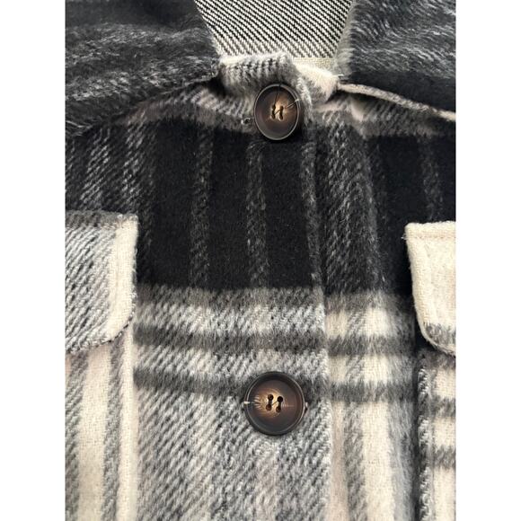 Romantic Hub Plaid Button-Up Shirt Jacket Size XL - Picture 4 of 7